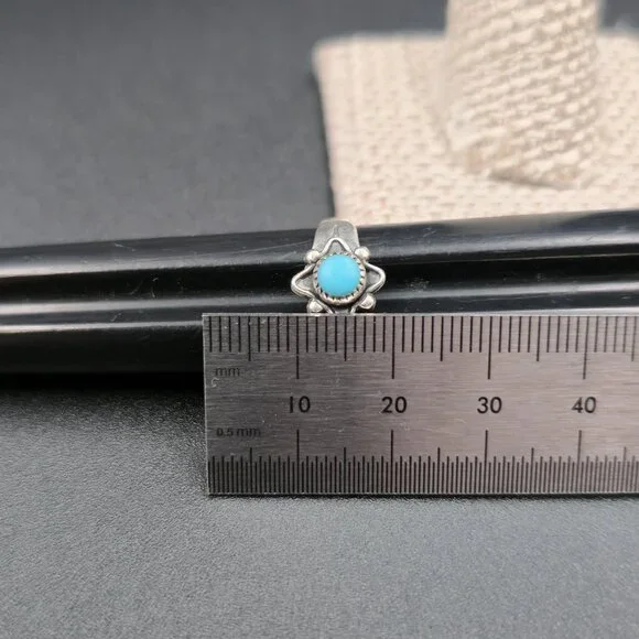 Size 6.5 Sterling Silver Bell Trading Company Turquoise Ring A6842 - Picture 7 of 8